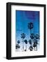 Palm Peach Night Blue-Milli Villa-Framed Photo