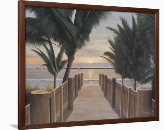 Palm Promenade-Diane Romanello-Framed Art Print