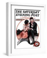 "Palm Reader" or "Fortuneteller" Saturday Evening Post Cover, March 12,1921-Norman Rockwell-Framed Giclee Print