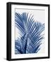 Palm Shadows Indigo I-Melonie Miller-Framed Art Print