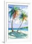 Palm Shadows-Christine Reichow-Framed Art Print