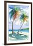 Palm Shadows-Christine Reichow-Framed Art Print