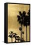 Palm Silhouette on Gold II-Kate Bennett-Framed Stretched Canvas