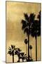 Palm Silhouette on Gold II-Kate Bennett-Mounted Art Print