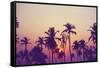 Palm Sky 1-Design Fabrikken-Framed Stretched Canvas