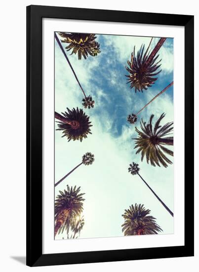 Palm Sky 2-Design Fabrikken-Framed Photographic Print