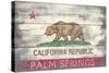 Palm Springs, California - Barnwood State Flag-Lantern Press-Stretched Canvas