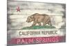 Palm Springs, California - Barnwood State Flag-Lantern Press-Mounted Art Print