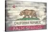 Palm Springs, California - Barnwood State Flag-Lantern Press-Stretched Canvas