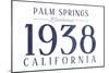 Palm Springs, California - Established Date (Blue)-Lantern Press-Mounted Art Print