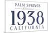 Palm Springs, California - Established Date (Blue)-Lantern Press-Mounted Art Print