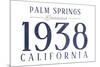 Palm Springs, California - Established Date (Blue)-Lantern Press-Mounted Premium Giclee Print