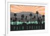 Palm Springs, California - Palm Trees and Mountains-Lantern Press-Framed Premium Giclee Print