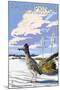 Palm Springs, California - Roadrunner Scene-Lantern Press-Mounted Art Print