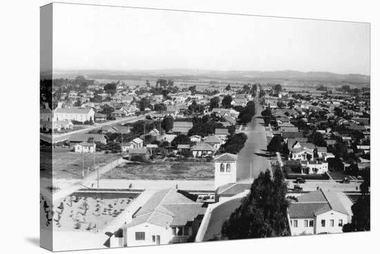 Palm Springs, California Town View Photograph - Palm Springs, CA-Lantern Press-Stretched Canvas