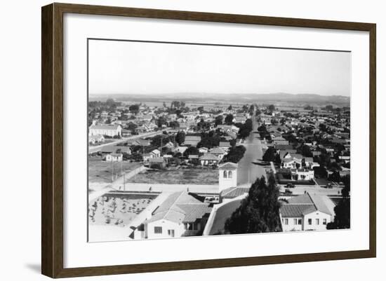 Palm Springs, California Town View Photograph - Palm Springs, CA-Lantern Press-Framed Art Print