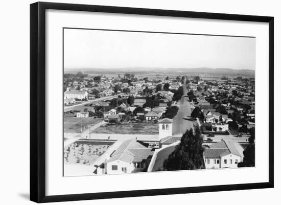 Palm Springs, California Town View Photograph - Palm Springs, CA-Lantern Press-Framed Art Print