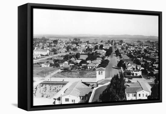 Palm Springs, California Town View Photograph - Palm Springs, CA-Lantern Press-Framed Stretched Canvas