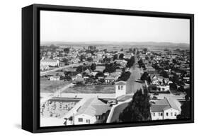 Palm Springs, California Town View Photograph - Palm Springs, CA-Lantern Press-Framed Stretched Canvas