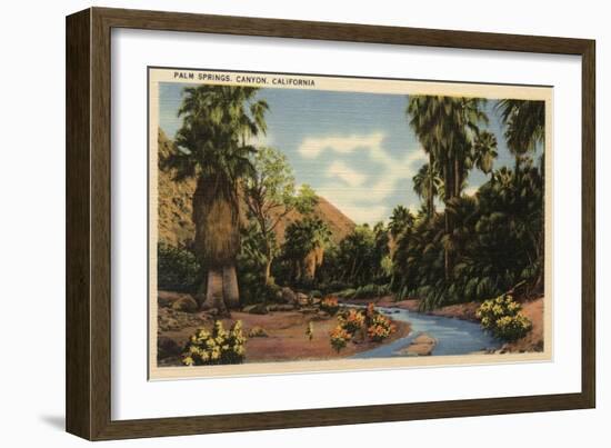 Palm Springs, California - View of Palm Springs Canyon-Lantern Press-Framed Art Print