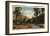 Palm Springs, California - View of Palm Springs Canyon-Lantern Press-Framed Art Print