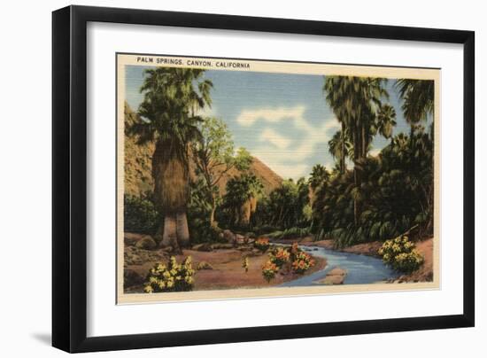 Palm Springs, California - View of Palm Springs Canyon-Lantern Press-Framed Art Print