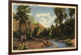 Palm Springs, California - View of Palm Springs Canyon-Lantern Press-Framed Art Print