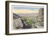 Palm Springs from Tahquiz Canyon-null-Framed Premium Giclee Print