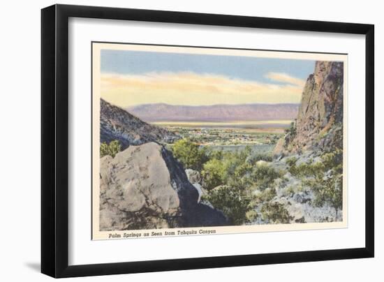 Palm Springs from Tahquiz Canyon-null-Framed Premium Giclee Print