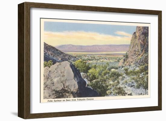 Palm Springs from Tahquiz Canyon-null-Framed Art Print