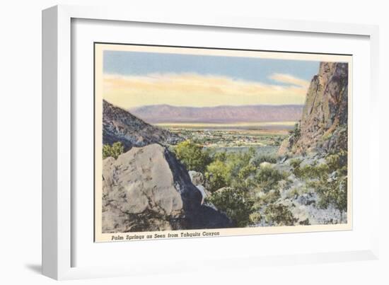 Palm Springs from Tahquiz Canyon-null-Framed Art Print