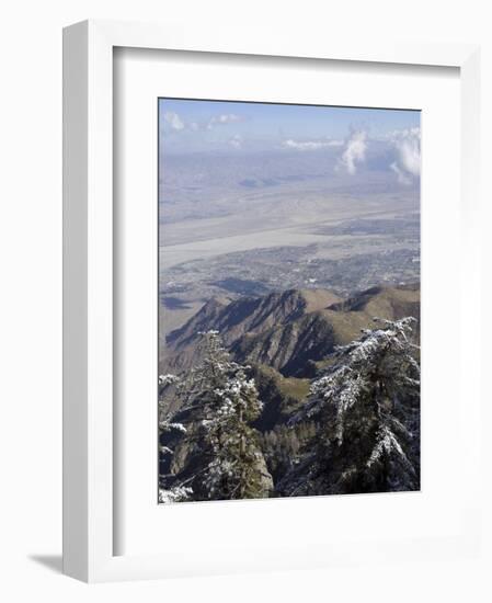 Palm Springs from the Top of San Jacinto Peak, Palm Springs, California, USA-DeFreitas Michael-Framed Photographic Print