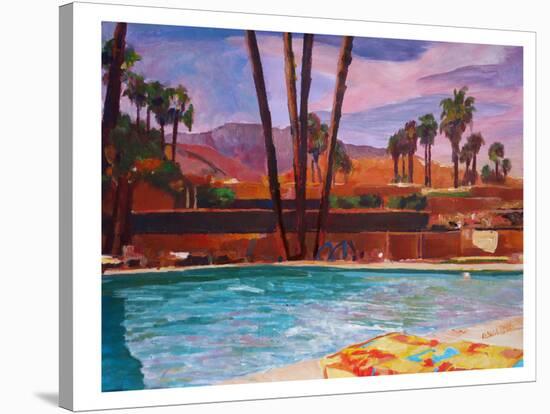 Palm Springs Pool 2-M Bleichner-Stretched Canvas