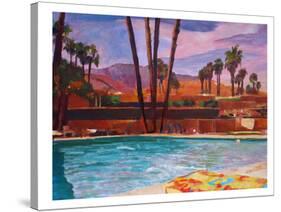 Palm Springs Pool 2-M Bleichner-Stretched Canvas