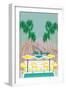 Palm Springs Pool-Jen Bucheli-Framed Art Print