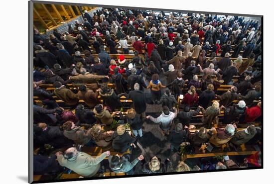 Palm Sunday celebration in a Paris Catholic church, France-Godong-Mounted Photographic Print