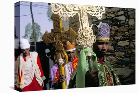 Palm Sunday Procession, Axoum (Axum) (Aksum), Tigre Region, Ethiopia, Africa-Bruno Barbier-Stretched Canvas