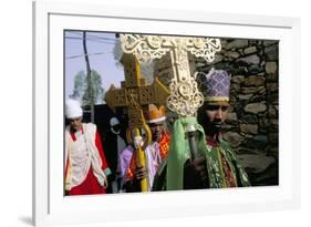 Palm Sunday Procession, Axoum (Axum) (Aksum), Tigre Region, Ethiopia, Africa-Bruno Barbier-Framed Photographic Print