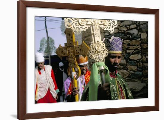 Palm Sunday Procession, Axoum (Axum) (Aksum), Tigre Region, Ethiopia, Africa-Bruno Barbier-Framed Photographic Print