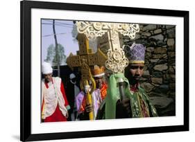 Palm Sunday Procession, Axoum (Axum) (Aksum), Tigre Region, Ethiopia, Africa-Bruno Barbier-Framed Photographic Print