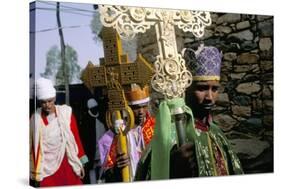 Palm Sunday Procession, Axoum (Axum) (Aksum), Tigre Region, Ethiopia, Africa-Bruno Barbier-Stretched Canvas