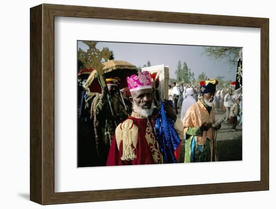 Palm Sunday Procession, Axoum (Axum) (Aksum), Tigre Region, Ethiopia, Africa-Bruno Barbier-Framed Photographic Print