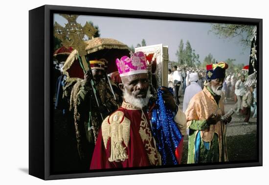 Palm Sunday Procession, Axoum (Axum) (Aksum), Tigre Region, Ethiopia, Africa-Bruno Barbier-Framed Stretched Canvas