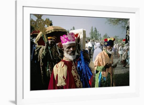 Palm Sunday Procession, Axoum (Axum) (Aksum), Tigre Region, Ethiopia, Africa-Bruno Barbier-Framed Photographic Print