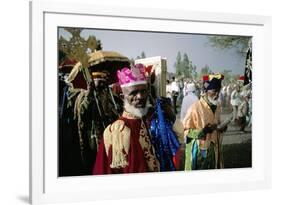 Palm Sunday Procession, Axoum (Axum) (Aksum), Tigre Region, Ethiopia, Africa-Bruno Barbier-Framed Photographic Print