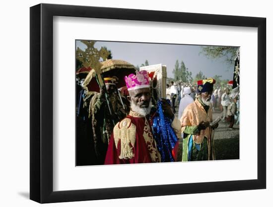 Palm Sunday Procession, Axoum (Axum) (Aksum), Tigre Region, Ethiopia, Africa-Bruno Barbier-Framed Premium Photographic Print