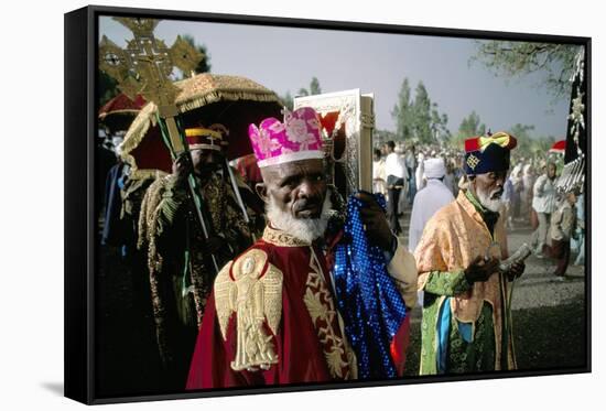 Palm Sunday Procession, Axoum (Axum) (Aksum), Tigre Region, Ethiopia, Africa-Bruno Barbier-Framed Stretched Canvas