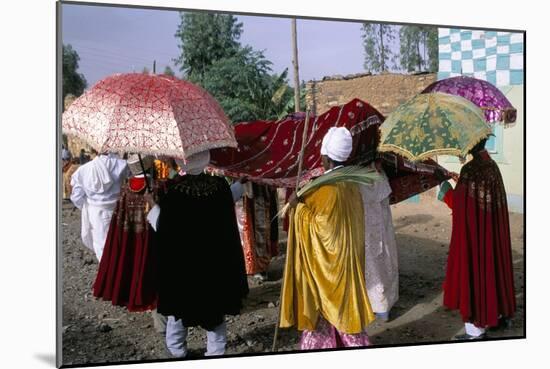 Palm Sunday Procession, Axoum (Axum) (Aksum), Tigre Region, Ethiopia, Africa-Bruno Barbier-Mounted Photographic Print