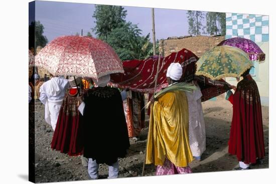 Palm Sunday Procession, Axoum (Axum) (Aksum), Tigre Region, Ethiopia, Africa-Bruno Barbier-Stretched Canvas