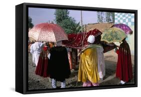 Palm Sunday Procession, Axoum (Axum) (Aksum), Tigre Region, Ethiopia, Africa-Bruno Barbier-Framed Stretched Canvas